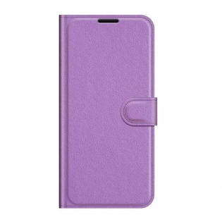 Flip Cover Oppo Reno 6 Pro 5G Klassisk Litchi Tekstur