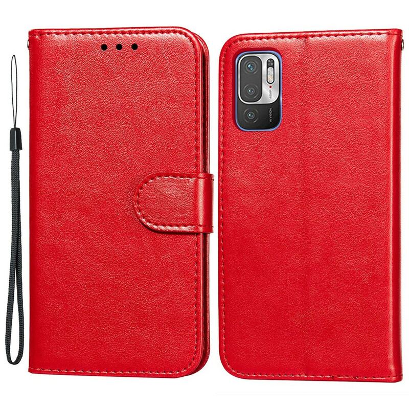 Flip Cover Xiaomi Redmi Note 10 5G Læderdesign Med Rem
