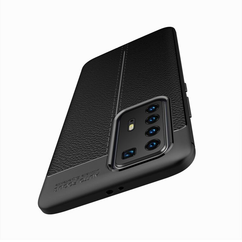 Cover Huawei P40 Pro Dobbelt Linje Litchi Læder Effekt
