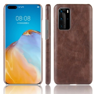 Cover Huawei P40 Pro Litchi Performance Lædereffekt