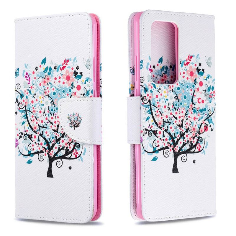 Flip Cover Huawei P40 Pro Blomstret Træ
