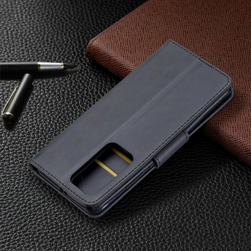 Flip Cover Huawei P40 Pro Læder Cover Glat Flap Skrå