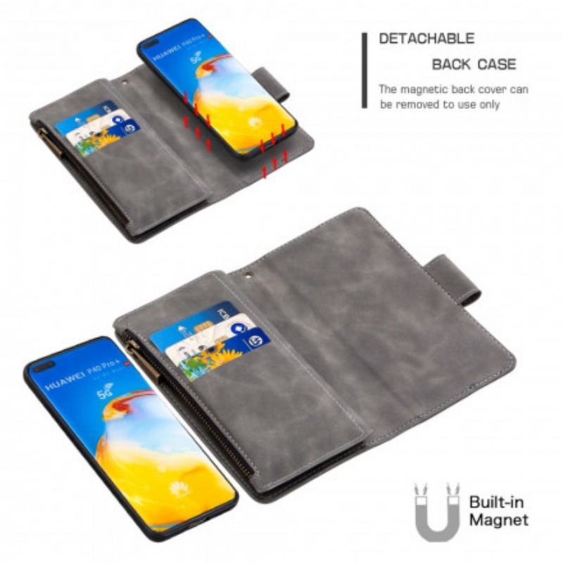 Flip Cover Huawei P40 Pro Lynlås Aftagelig