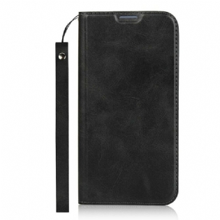 Cover Google Pixel 4 Flip Cover Blødt Læderstil Med Rem