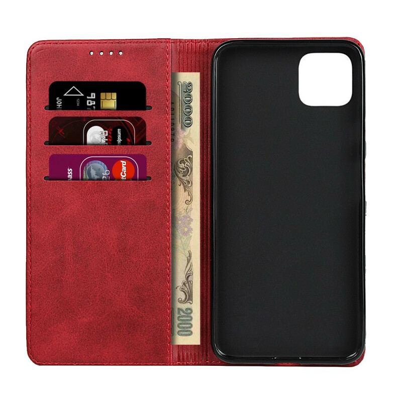 Cover Google Pixel 4 Flip Cover Premium Kunstlædersøm