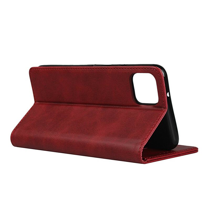 Cover Google Pixel 4 Flip Cover Premium Kunstlædersøm