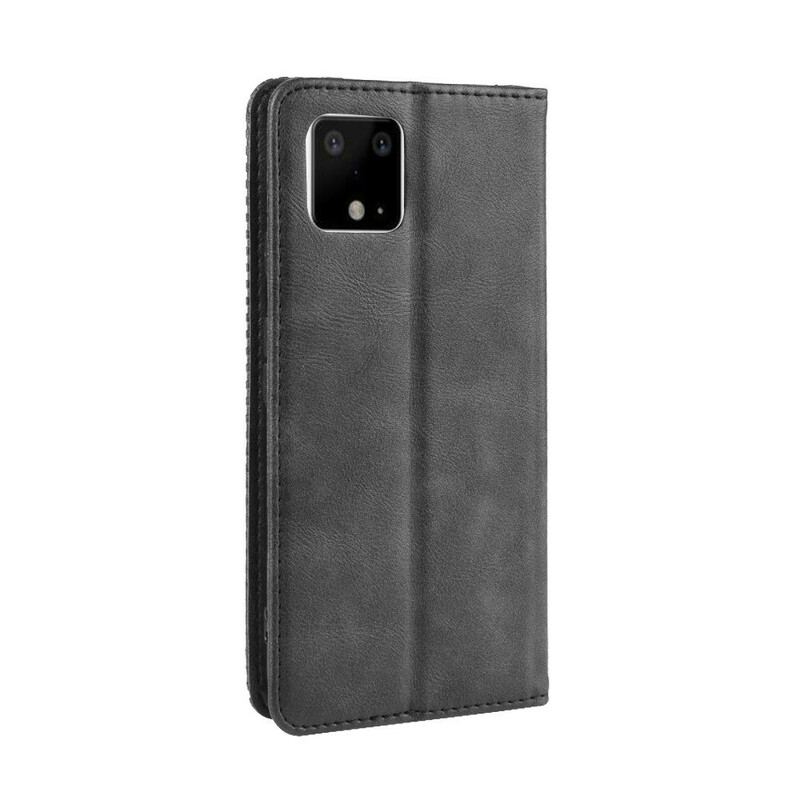 Cover Google Pixel 4 Flip Cover Stiliseret Vintage Lædereffekt