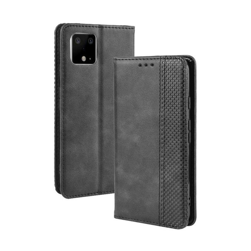 Cover Google Pixel 4 Flip Cover Stiliseret Vintage Lædereffekt