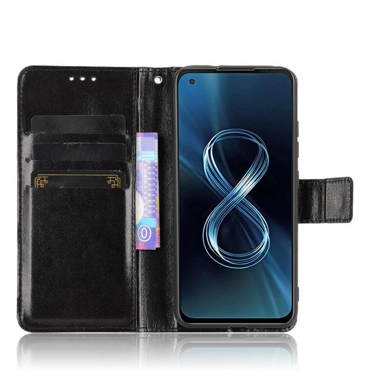 Flip Cover Asus Zenfone 8 Prangende Kunstlæder
