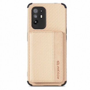 Cover Oppo A94 5G Carbon Fiber Kortholder