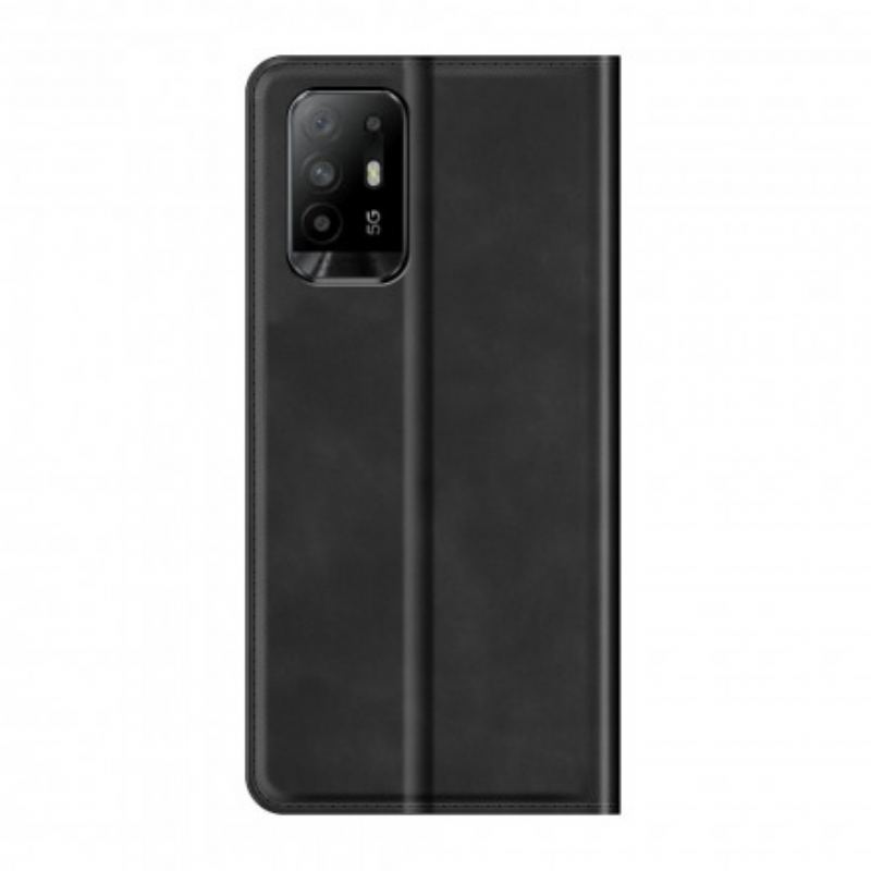 Cover Oppo A94 5G Flip Cover Blødt Lædereffekt