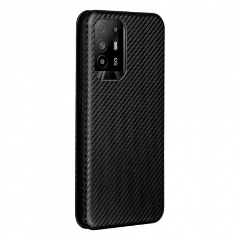 Cover Oppo A94 5G Flip Cover Farvet Carbon Silikone