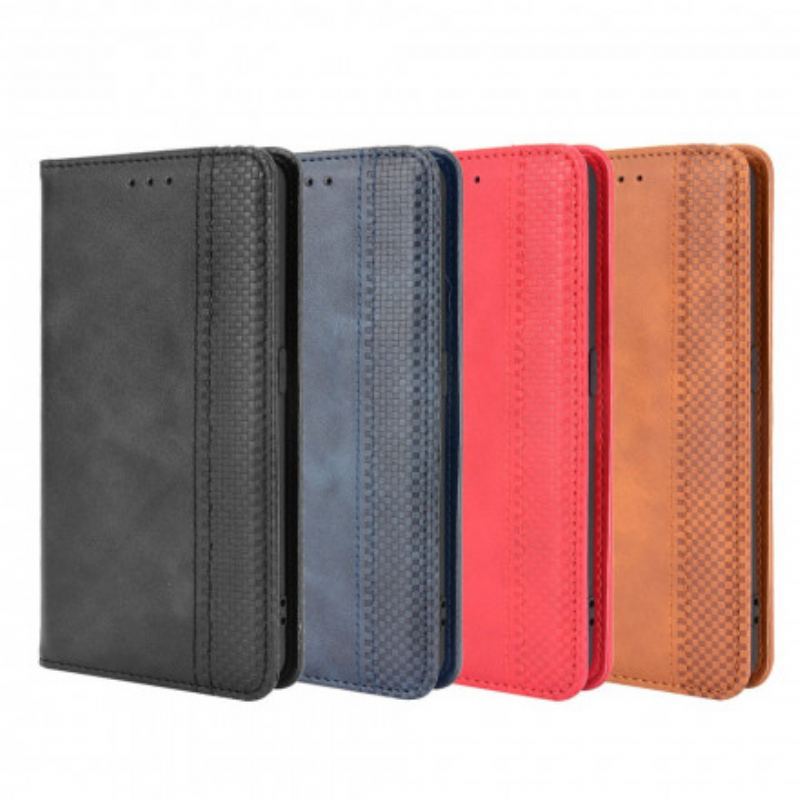 Cover Oppo A94 5G Flip Cover Stiliseret Vintage Lædereffekt
