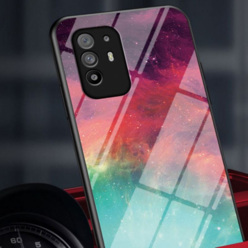 Cover Oppo A94 5G Premium Farver Hærdet Glas