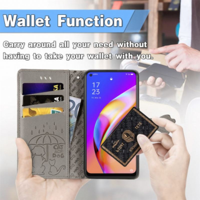 Flip Cover Oppo A94 5G Animerede Dyr