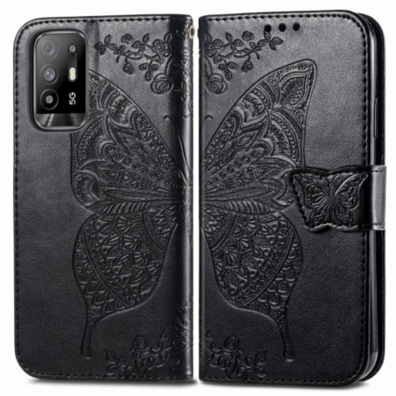 Flip Cover Oppo A94 5G Halve Sommerfugle