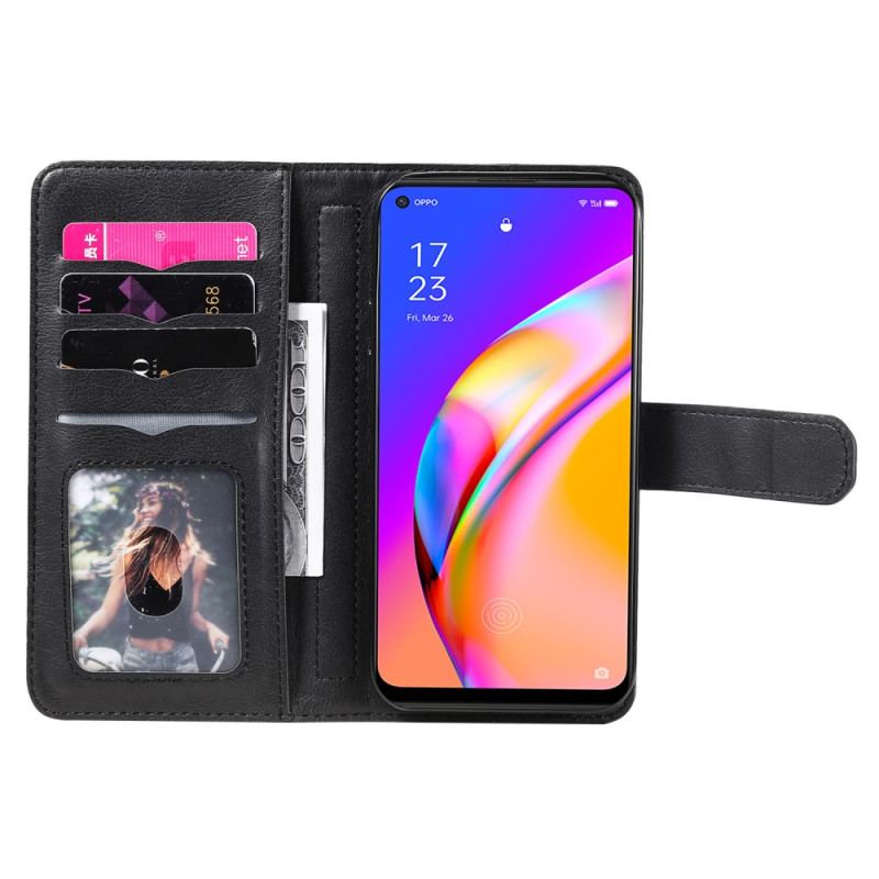 Flip Cover Oppo A94 5G Kortholder I Imiteret Læder