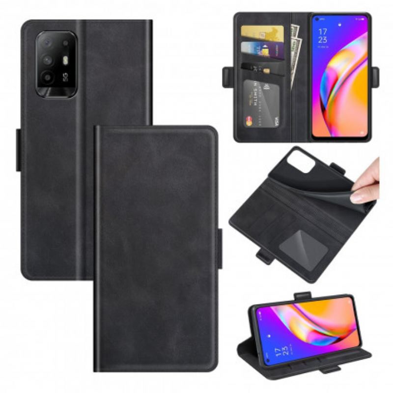 Flip Cover Oppo A94 5G Læder Cover Dobbelt Klap