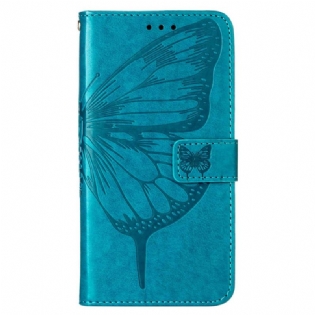 Flip Cover Oppo A94 5G Sommerfugl Med Snor