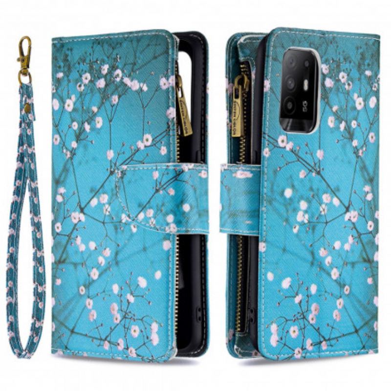 Flip Cover Oppo A94 5G Trælomme Med Lynlås