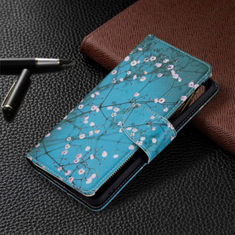 Flip Cover Oppo A94 5G Trælomme Med Lynlås