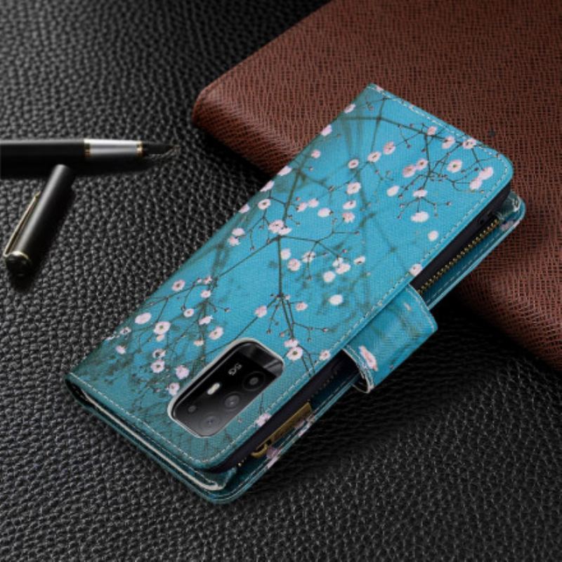 Flip Cover Oppo A94 5G Trælomme Med Lynlås
