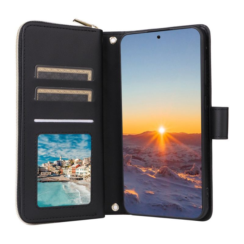 Flip Cover Samsung Galaxy S24 Fe Quiltet Pung Med Skulderrem