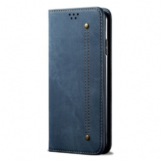 Cover Vivo X90 Pro Flip Cover Denim Stof