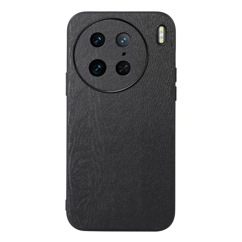 Cover Vivo X90 Pro Imiteret Læder Træeffekt