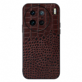 Mobilcover Vivo X90 Pro Ægte Crocodile Texture Læder