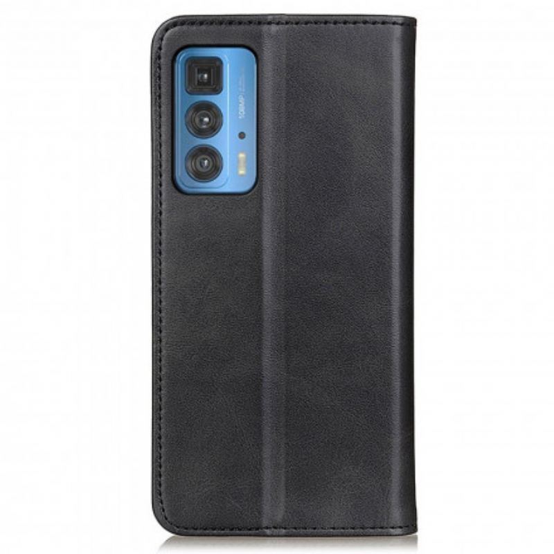 Cover Motorola Edge 20 Pro Flip Cover Split Læder Design