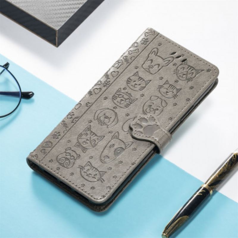 Flip Cover Motorola Edge 20 Pro Animerede Dyr