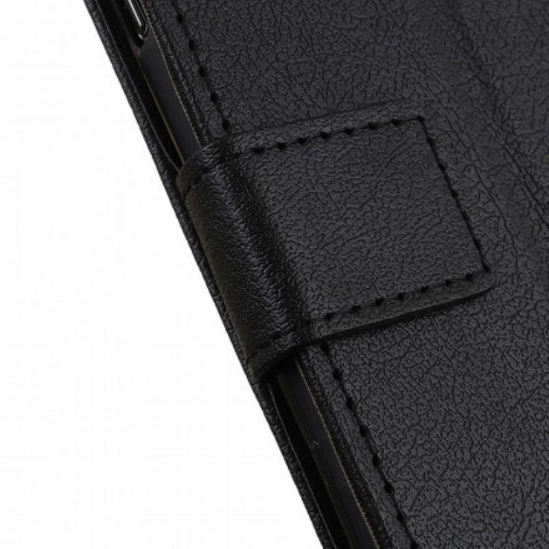 Flip Cover Motorola Edge 20 Pro Klassisk Lædereffekt