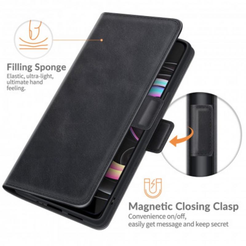 Flip Cover Motorola Edge 20 Pro Læder Cover Klassisk Dobbeltklap