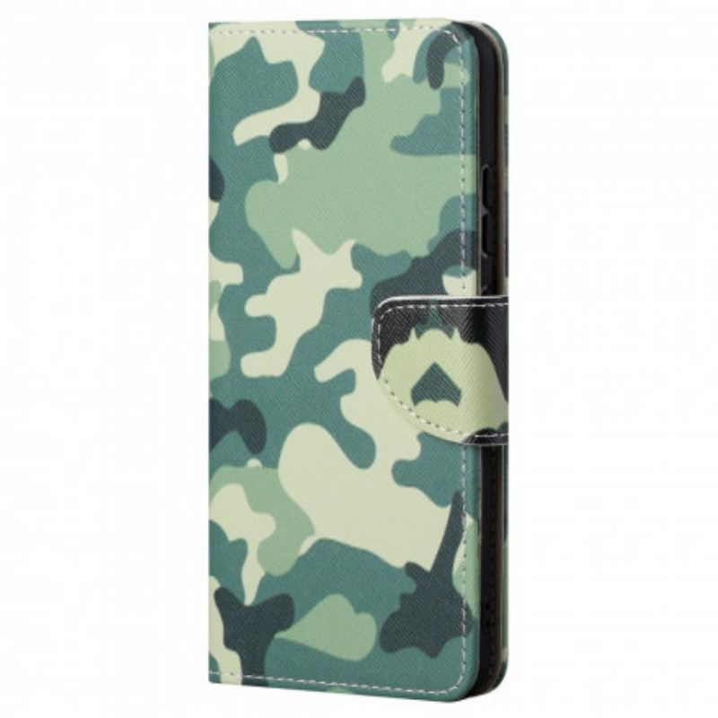 Flip Cover Motorola Edge 20 Pro Militær Camouflage
