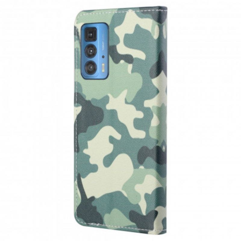 Flip Cover Motorola Edge 20 Pro Militær Camouflage