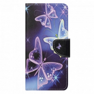 Flip Cover Motorola Edge 20 Pro Sommerfugle