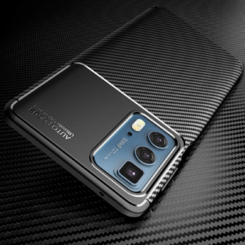 Mobilcover Motorola Edge 20 Pro Fleksibel Kulfibertekstur