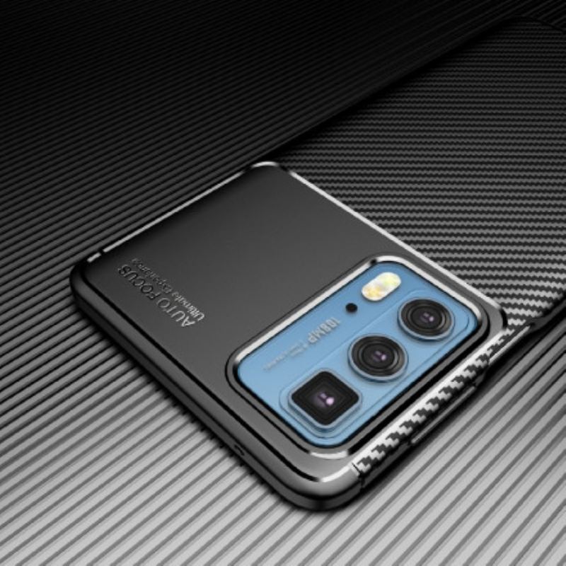 Mobilcover Motorola Edge 20 Pro Fleksibel Kulfibertekstur