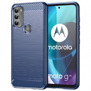 Cover Moto G71 5G Børstet Kulfiber