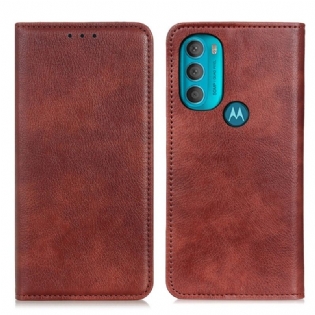 Cover Moto G71 5G Flip Cover Tekstureret Splitlæder