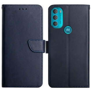 Flip Cover Moto G71 5G Ægte Nappa Læder