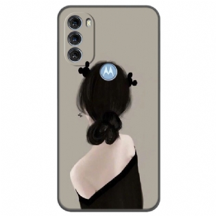 Flip Cover Moto G71 5G Blå Og Gul Sommerfugl