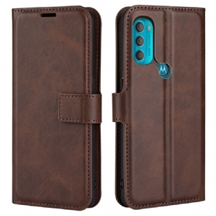 Flip Cover Moto G71 5G Slank Ekstrem Lædereffekt