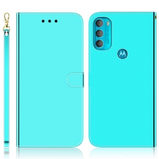 Flip Cover Moto G71 5G Spejlcover I Imiteret Læder