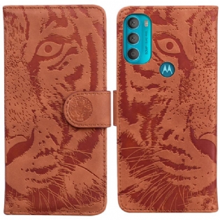 Flip Cover Moto G71 5G Tiger Ansigtsprint