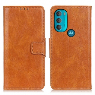 Flip Cover Moto G71 5G Vendbar Lås I Lædereffekt