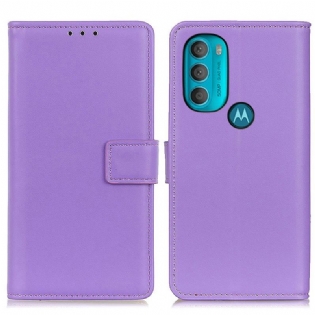 Læder Cover Moto G71 5G Almindeligt Imiteret Læder