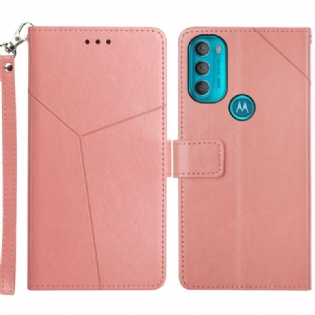 Læder Cover Moto G71 5G Stil Læder Geo Y Design