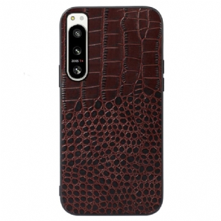 Mobilcover Sony Xperia 5 IV Ægte Crocodile Texture Læder